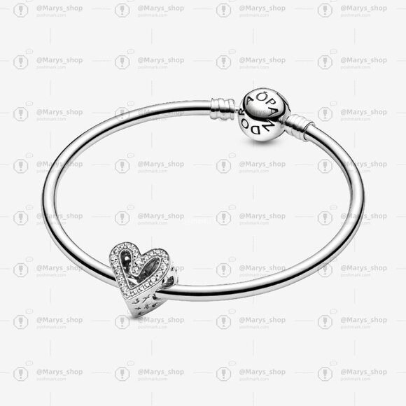 Pandora Sparkling Freehand Heart Charm - Picture 4 of 6